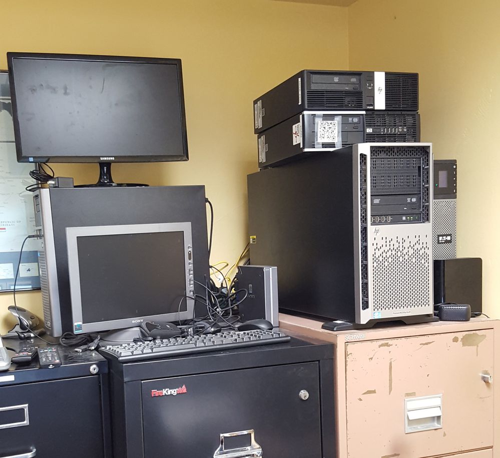 My Server Room!....Don't these belong in the "closet"