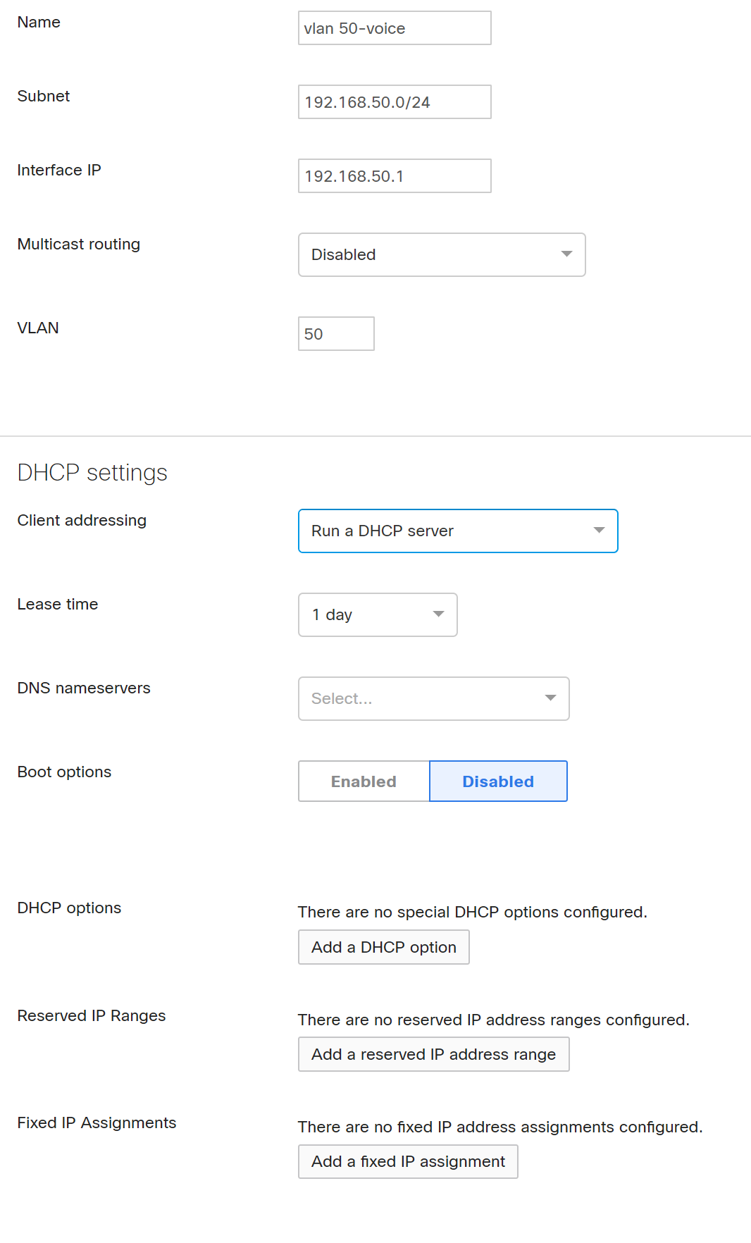 Настройка dhcp для voip