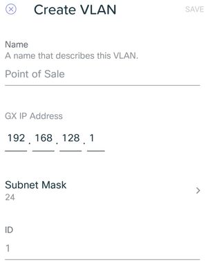 VLAN settings in GX Security Gateway