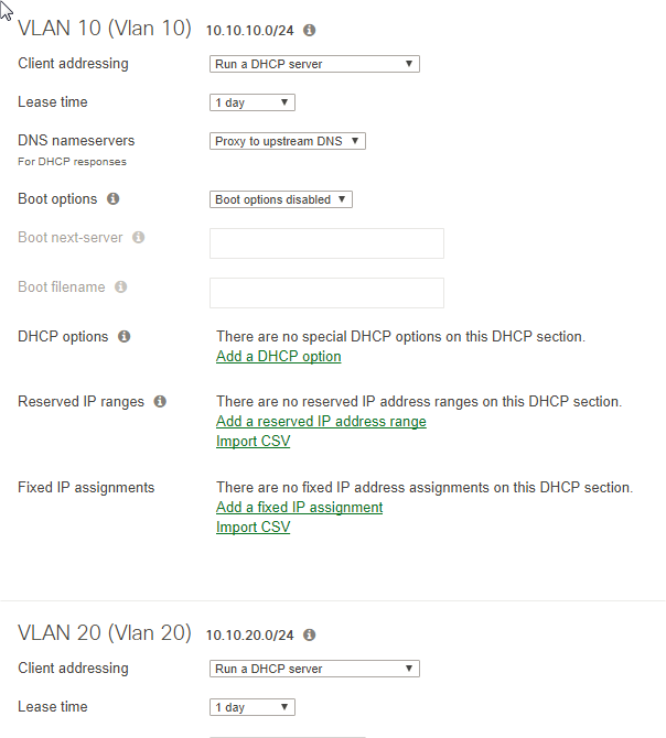 DHCP config on MX