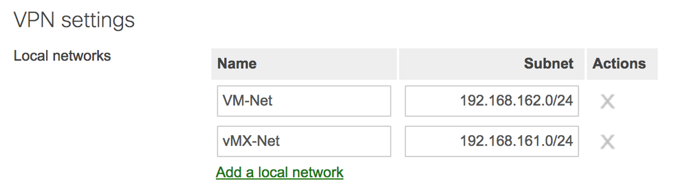 vMX Local Networks