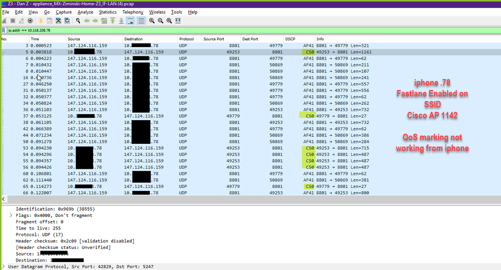 QoS not working - Fastlane enabled