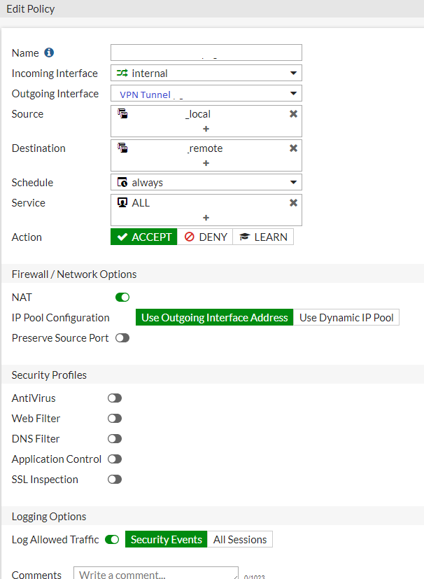 Fortigate – Changing outbound nat IP with IP Pools