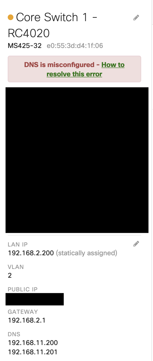 Solved DNS Misconfiguration The Meraki Community