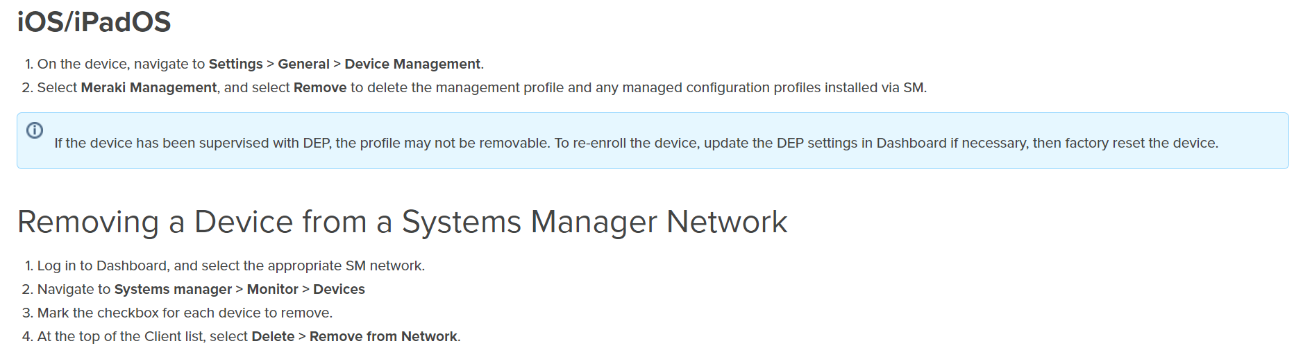 Solved How to remove Meraki Managment Profile ? The Meraki Community