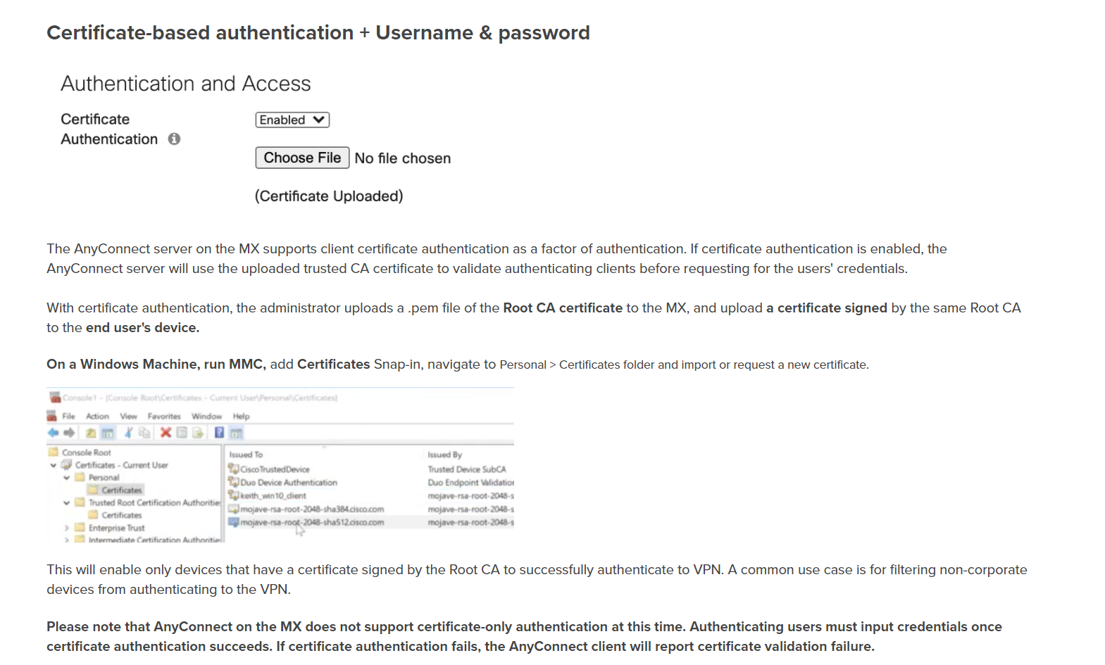 Cisco AnyConnect Auto Login The Meraki Community