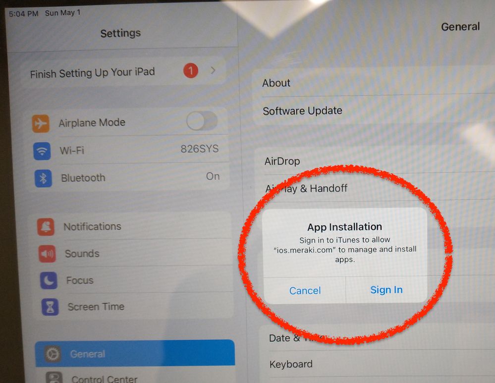 Newly Enrolled iOS device via Apple DEP keeps prompting 'Sign in to