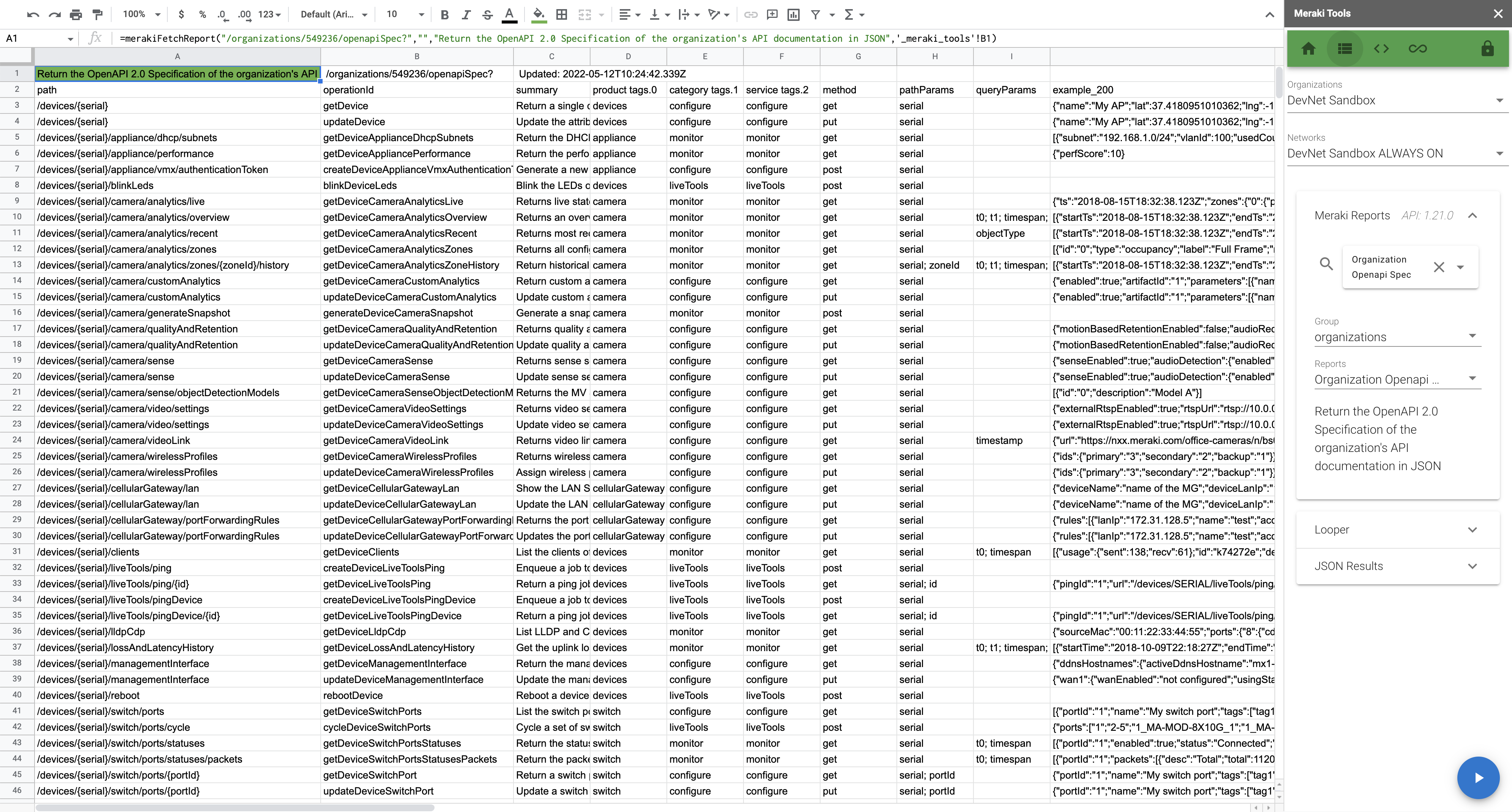 Meraki Tools addon for Google Sheets Updated! The Meraki Community
