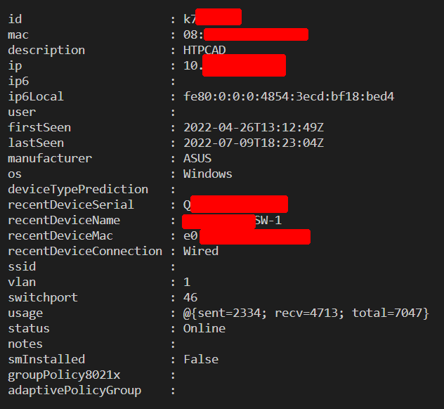 API for detailed client info (Systems Manager) - The Meraki Community