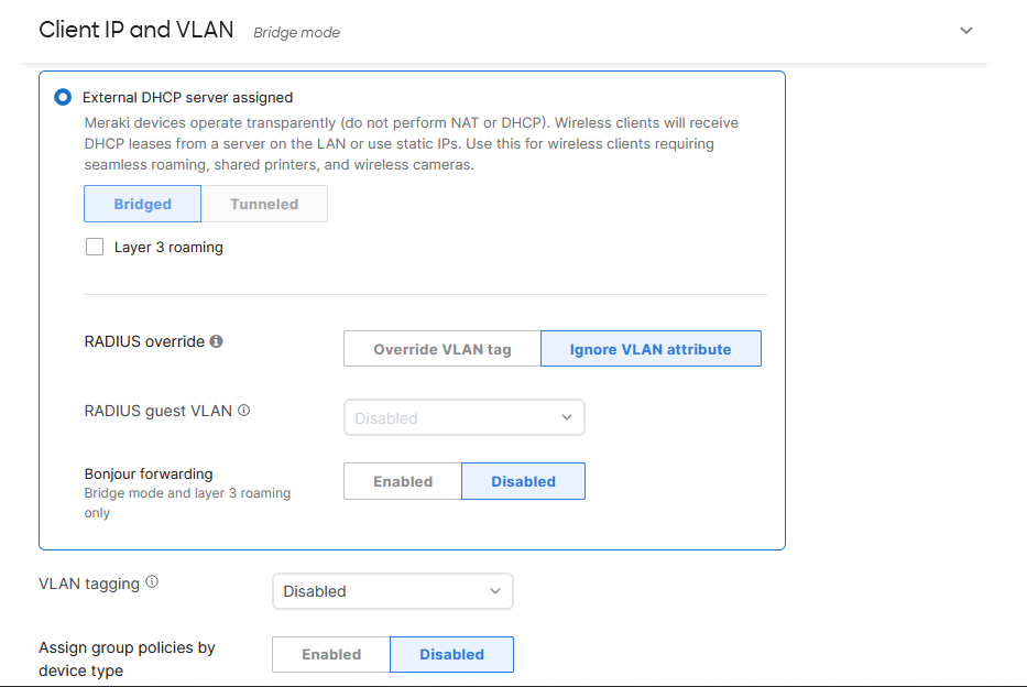 Splash Page RADIUS override vlan tag The Meraki Community