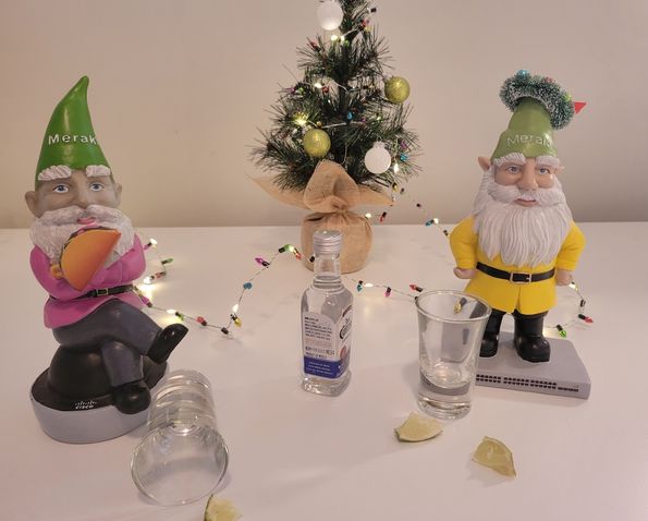 Meraki Gnomes switchmas.jpg Sometimes they indulge in a little too much Switchmas spirit though!