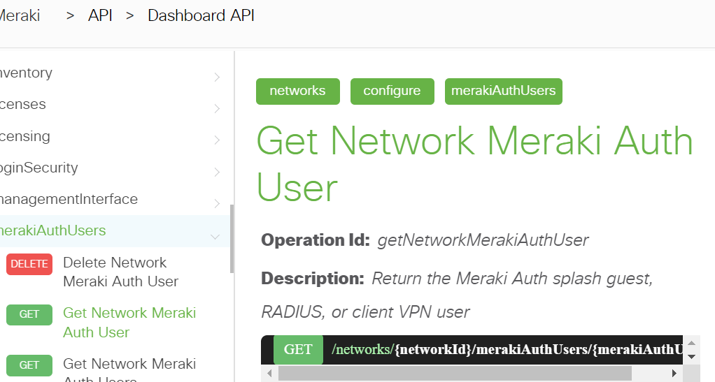 export fixed ip assignments meraki