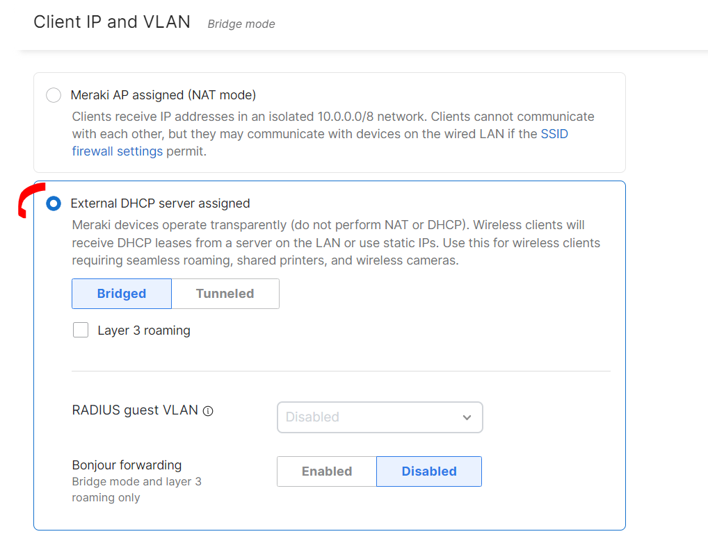 Meraki DHCP and using it on prem The Meraki Community