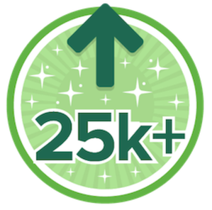 25k+ Kudos badge