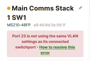 Solved: VLAN Mismatch Error, But VLANs Match - The Meraki Community