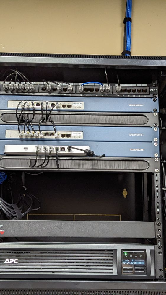 Rack mounted network equipment