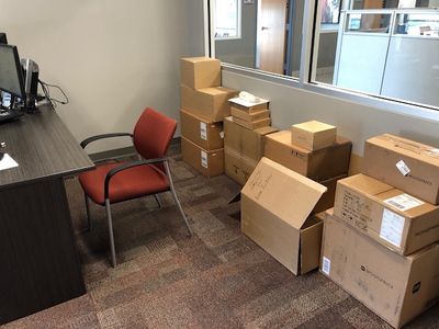 Adam's "warehouse" of Meraki equipment, just waiting to be installed!