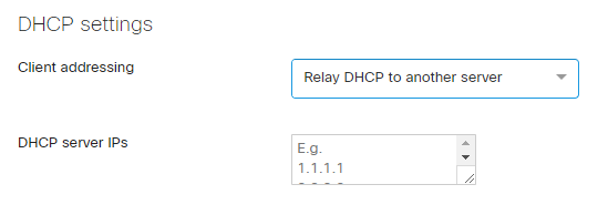 Need To Configure Dhcp Ip Helper Address On Vlan In Ms Switch The Meraki Community