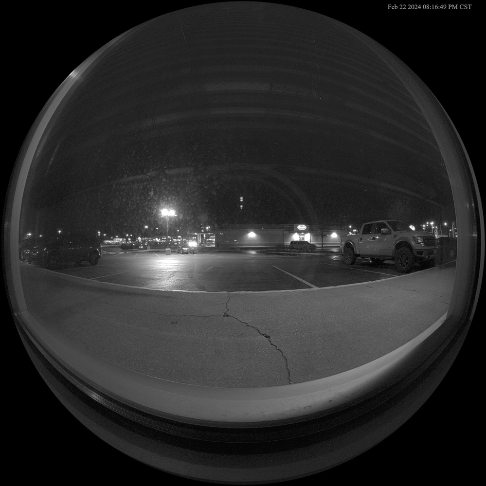 Night time warped full view