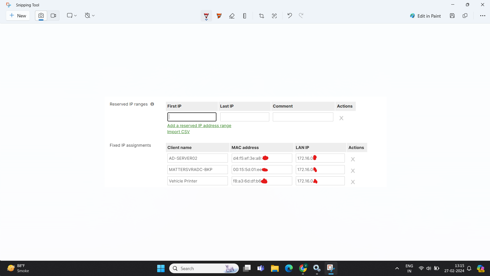 fixed ip assignment meraki