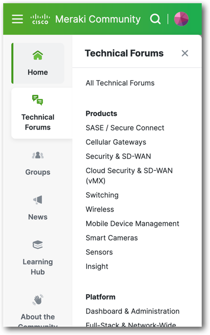 New navigation on mobile