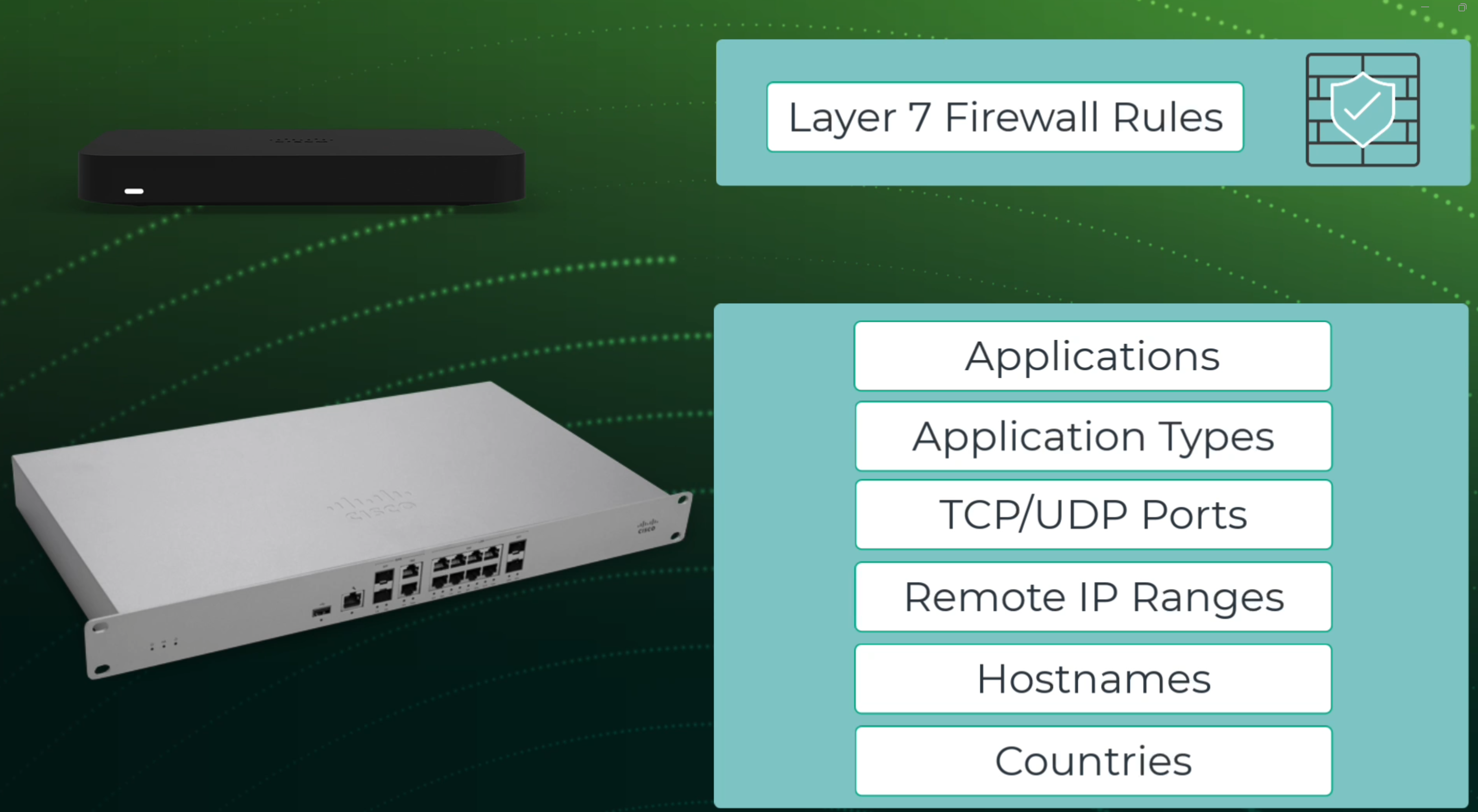 meraki layer 7 firewall rules not working