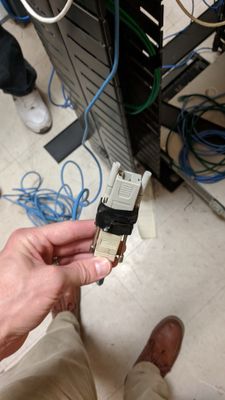 PoE through DB9 to RJ45 adapters