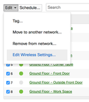 You can bulk edit camera WLAN settings