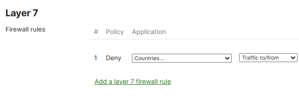 MX Layer 7 Deny Countries rules