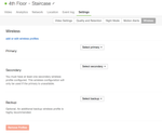 Configure per camera under "Settings"