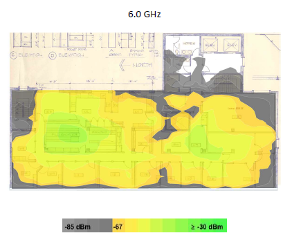 Predicted Secondary Signal Strength on 6.0 MHz Band