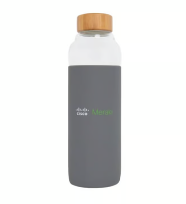 H2GoWB.png Cisco Meraki glass water bottle with silicon sleeve - H2Go Bali