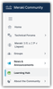 Left nav with (temporarily) mixed-color icons