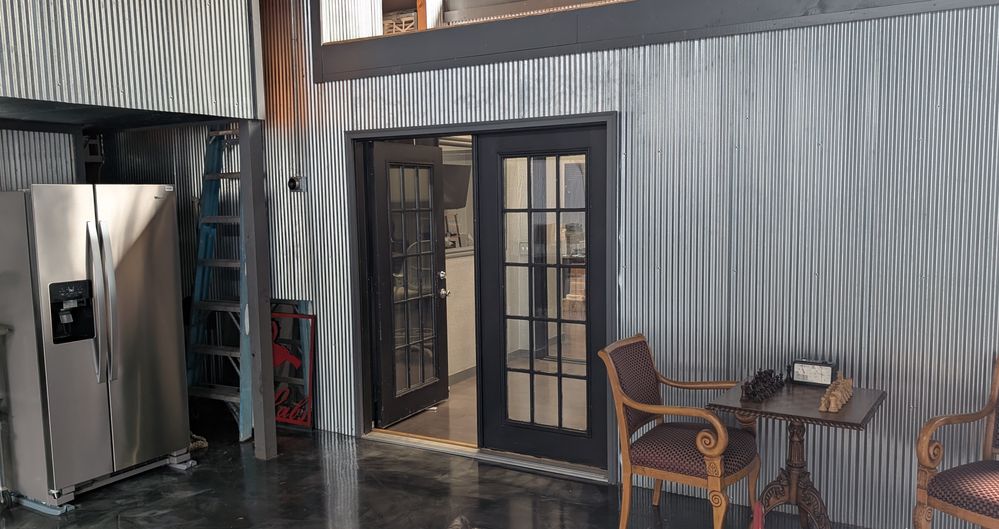 Office area inside of the hangar.