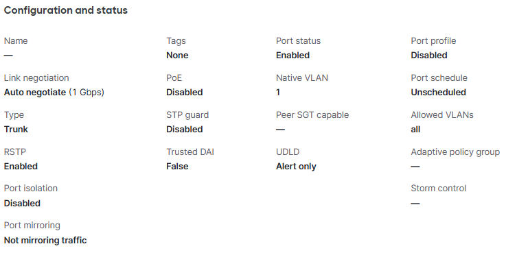 Uplink port in switch