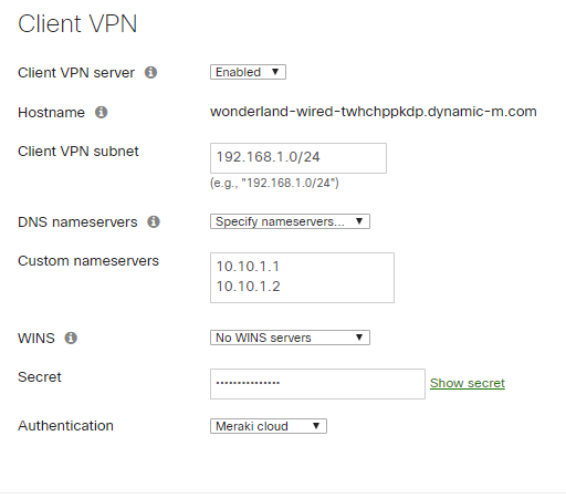 Client VPN Configuration - Meraki Dashboard.png