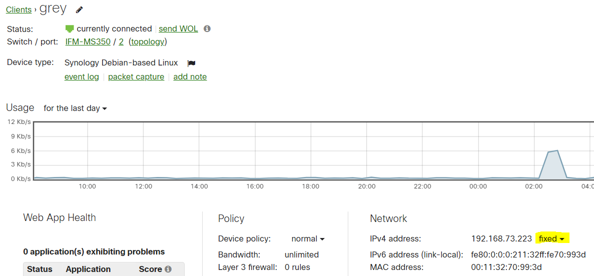 Solved Device on Network Has no IPv4 address The Meraki Community