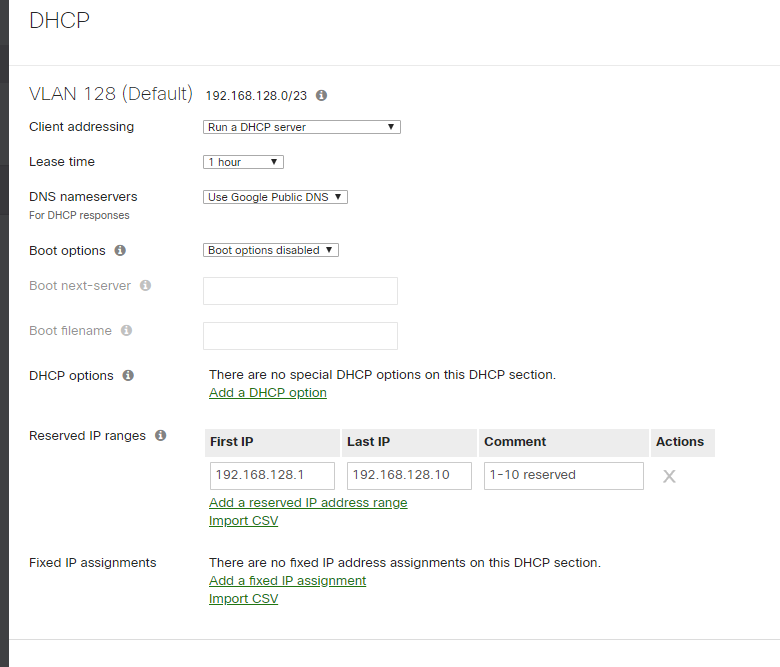 Create DHCP pool on MX84